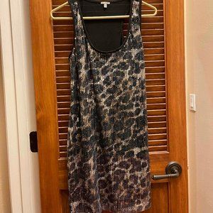 Charlotte Russe Mini Sequin Cocktail Dress Leopard